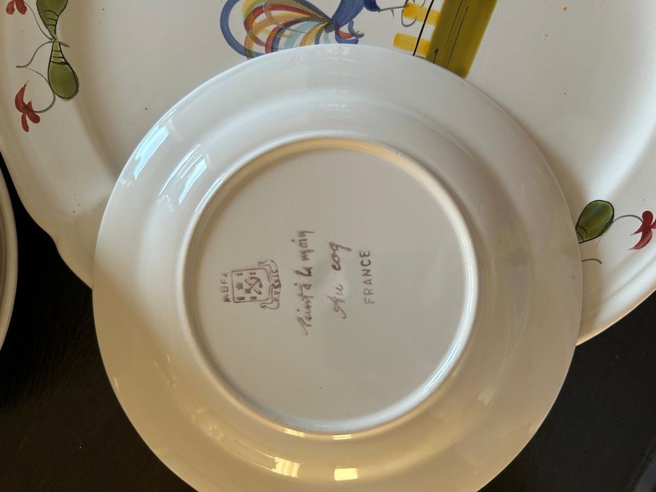 Serviço loiça francês pintado à mão