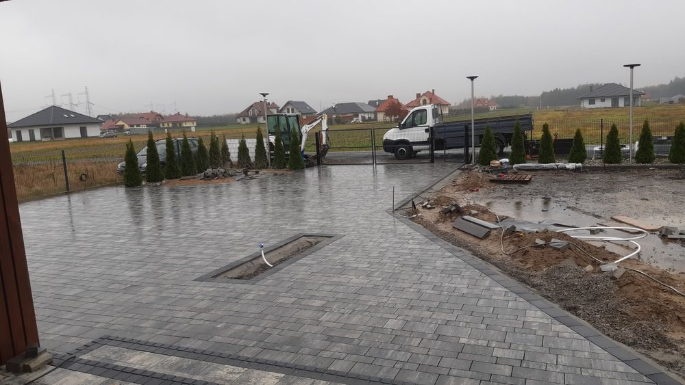 Układanie kostki brukowej kostka brukowa brukarstwo