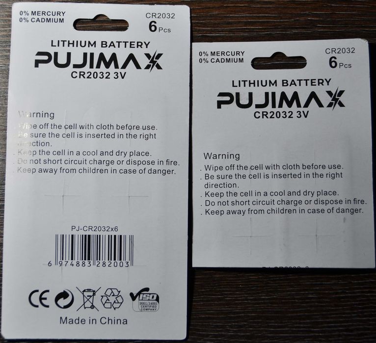 PUJIMAX CR2032 3V, CR927 3V Литиевые Батарейки Цена за 1 батарейку