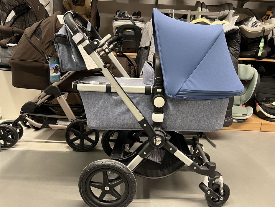 Новий візочок 2в1 Bugaboo Cameleon3 Blue Melange (синій меланж)