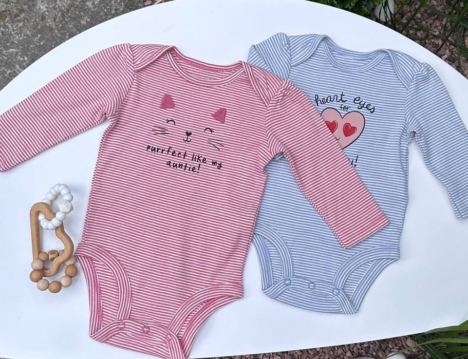 Бодіки Carter’s 100% бавовна р.3,6,9 міс