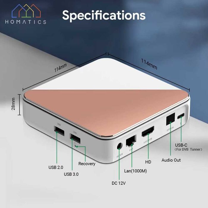 TV-Box смарт-приставка Homatics Box R 4K Plus на Android TV 14: 3 649 ...