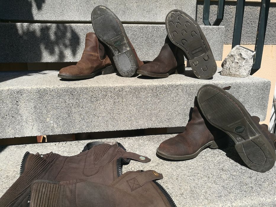 Equipamento criança para hipismo botas e perneiras c novo vendo troco