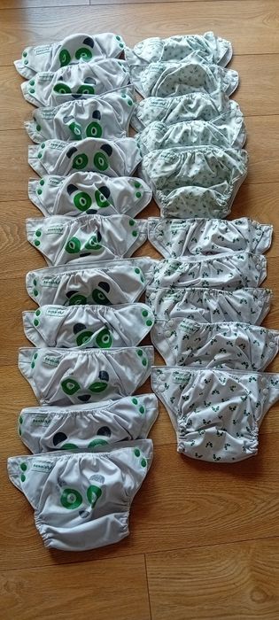 Zestaw 21 pieluch wielorazowych + 35 wkładów, bibułki - Bambiboo