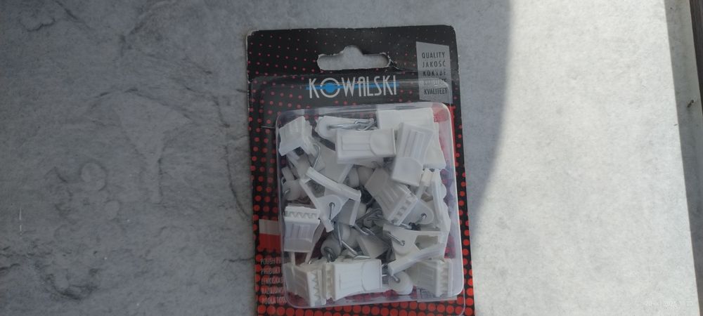 Żabki do karnisza aluminiowego i plastikowego Kowalski 20 szt.