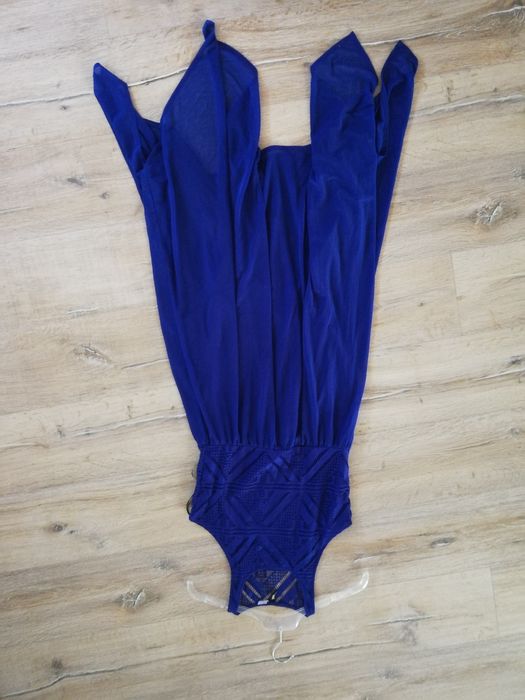 Sukienka długa niebieska, chabrowa na wesele, L