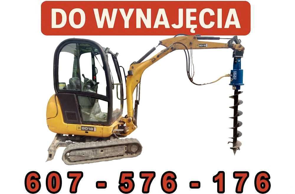 Wynajem Wypożyczalnia Minikoparka + Wiertnica od 150 do 600 mm