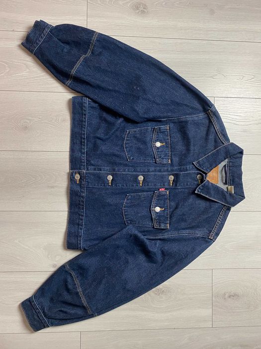 LEVIS r.L oryginalna kurtka jeansowa damska szerokie rękawy stan BDB