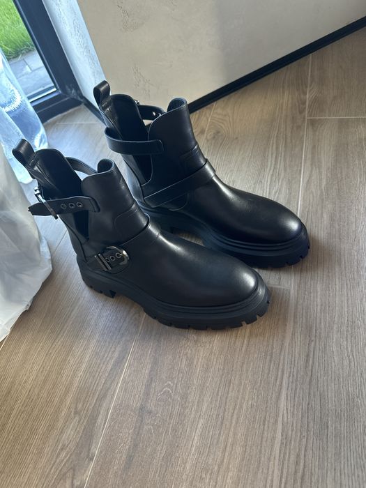 чорні шкіряні черевики Stuart Weitzman Maverick  (ОРИГІНАЛ)