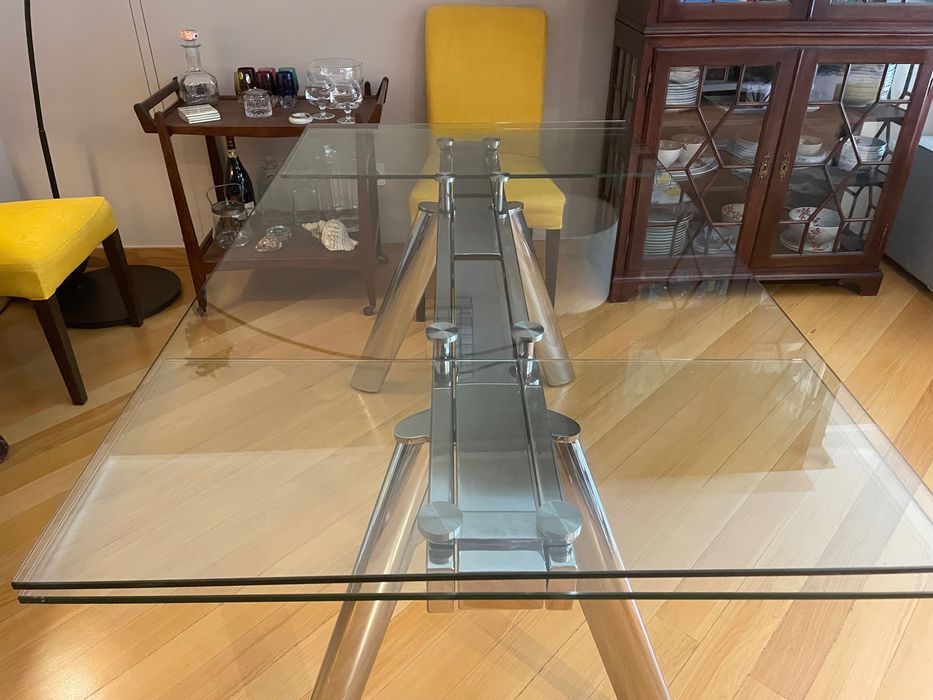 Mesa de Vidro extensível  El corte inglês