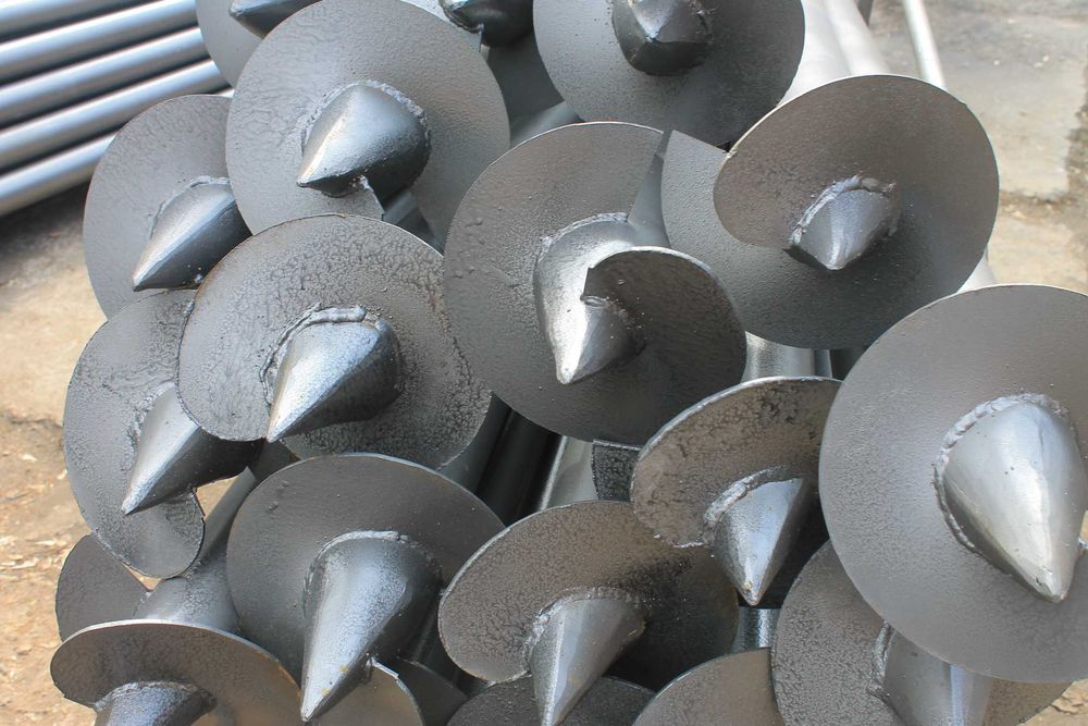 Одновіткова паля, сваи, геошуруп, многовитковая свая, палі