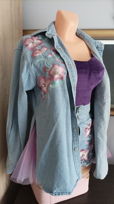 Jeansowy komplet AZARA PARIS S