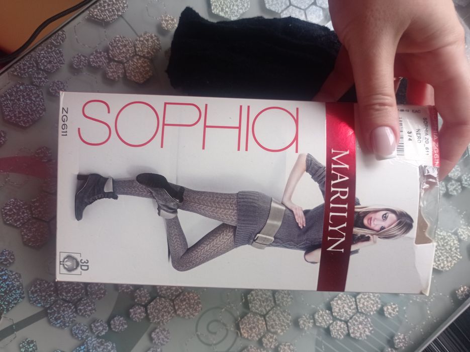 Колготи ажурні в'язані чорні ,,Marilin,,