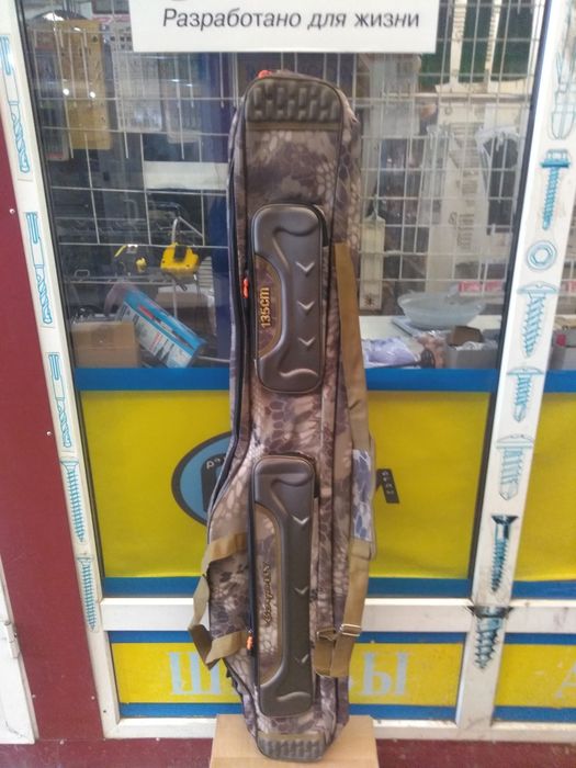 Чохол рюкзак для вудлищ трисекційний каркасний 150 см, 135 см, 100 см