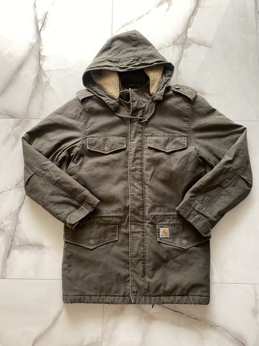 Парка carhartt hickman coat cyprees green