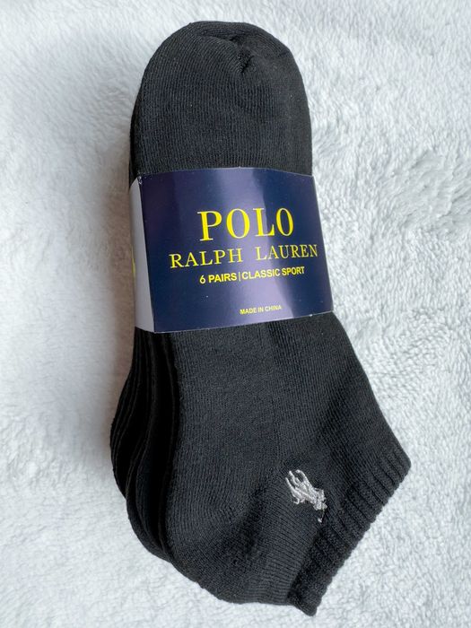 6 par czarnych stopek Polo Ralph Lauren rozmiar 42-45