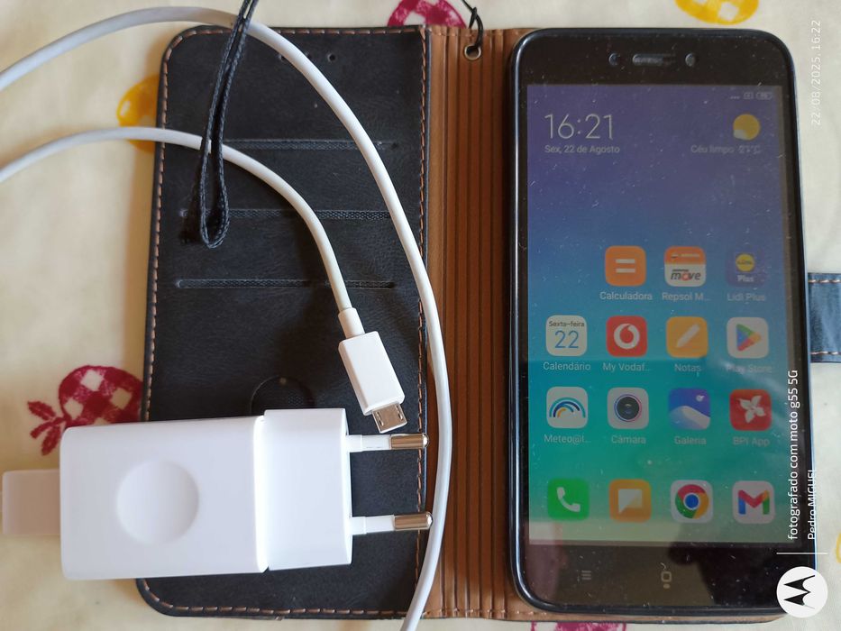 Xiaomi Redmi 5A + Carregador c/ cabo + Capa livro63824237573633121