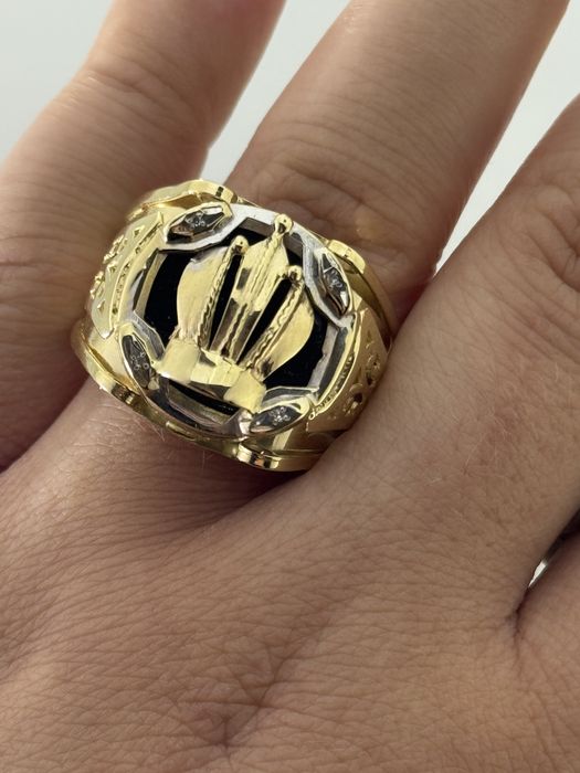 Złoty sygnet męski, Próba 585. Nowy (9102)