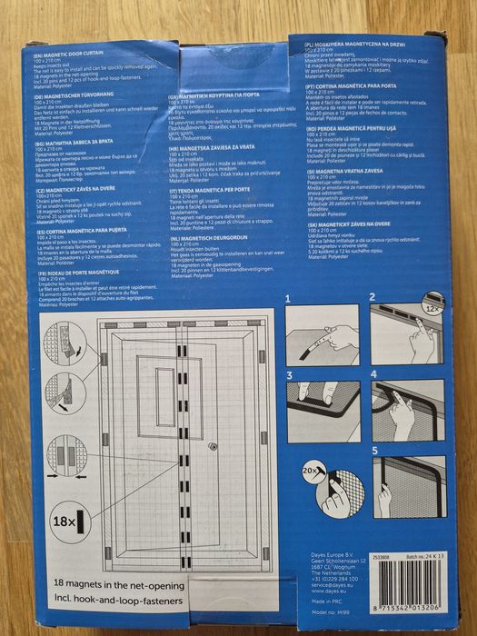 Moskitiera magnetyczna czarna