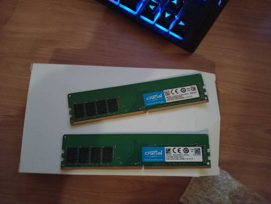 Оперативна памʼять Crucial DDR4 16GB (2×8GB) 2666 MHz CL19