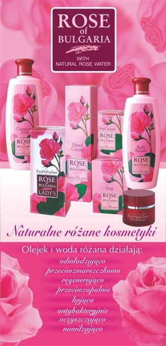 Kosmetyki różane lawendowe z chininą z Bułgarii super ceny