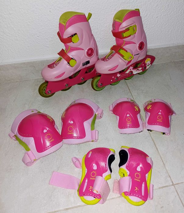 Kit patins em linha com proteções