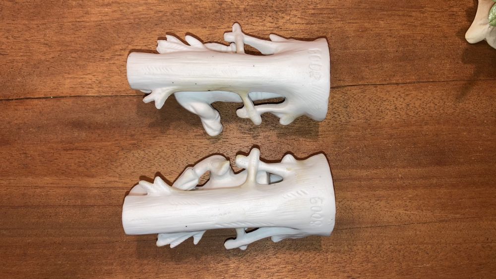 Figurki para    biala ceramika