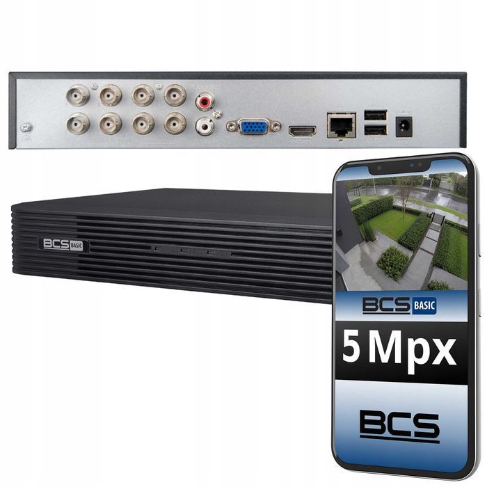 BCS-B-XVR0801(2.0) rejestrator hybrydowy 8 kanałów 5 Mpx Lite AHD IP HDMI