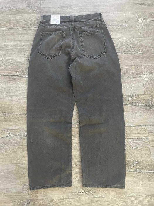 Jeansy/Spodnie ZARA. Baggy fit/Oversize, brązowe. Roz. 42