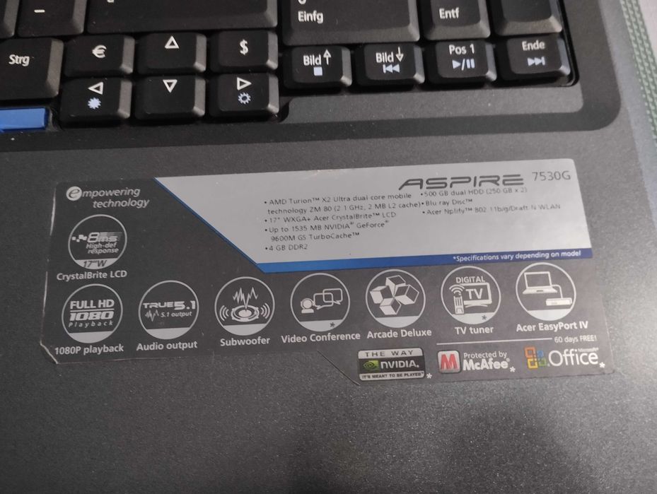 Laptop ACER Aspire 7530G