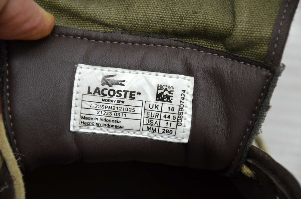 Lacoste, оригінал шкіряні черевики, ботинки  44.5/45