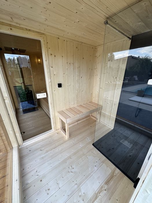 Sauna ogrodowa sauna ocieplona prysznic