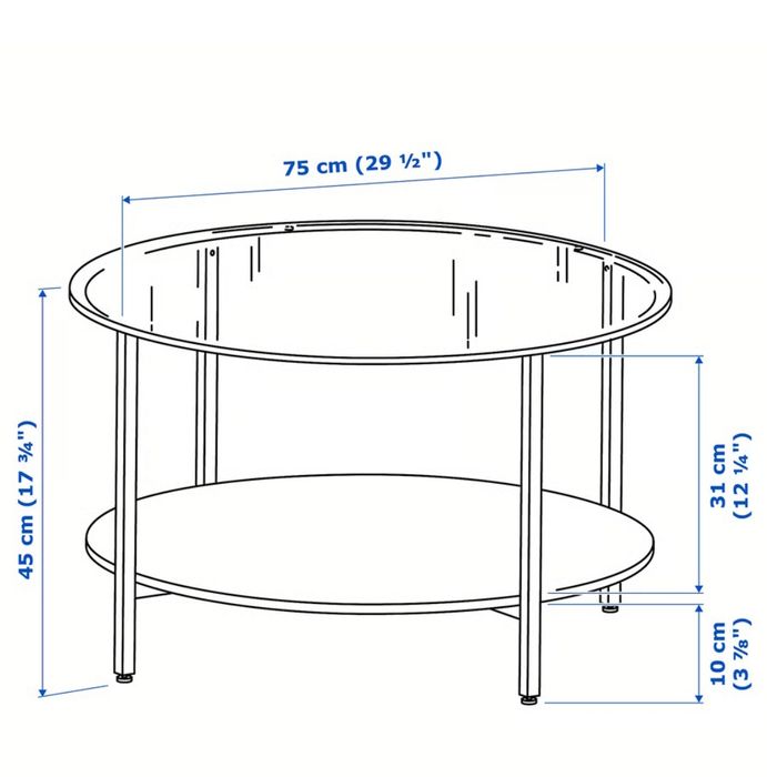Stolik kawowy VITTSJÖ Ikea 75cm