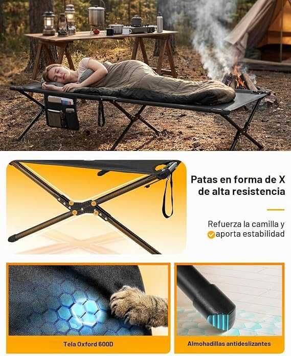 Sportneer Cama de campo dobrável