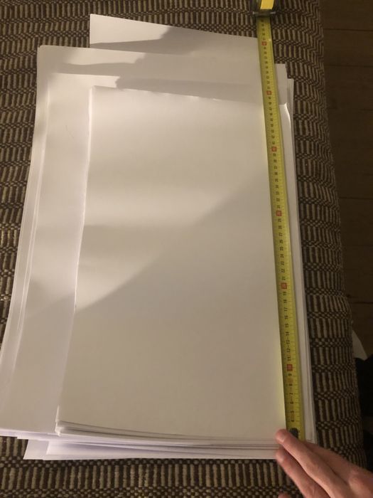 Tiras de papel A3 e  tamanho variavel