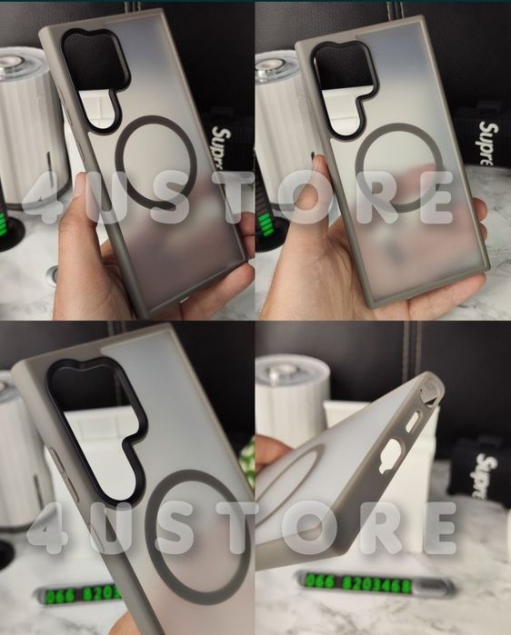 Чехол Matt Premium Magsafe на Samsung S24 S25 Ultra матовый противоударный чохол матовий протиударний преміум якості
