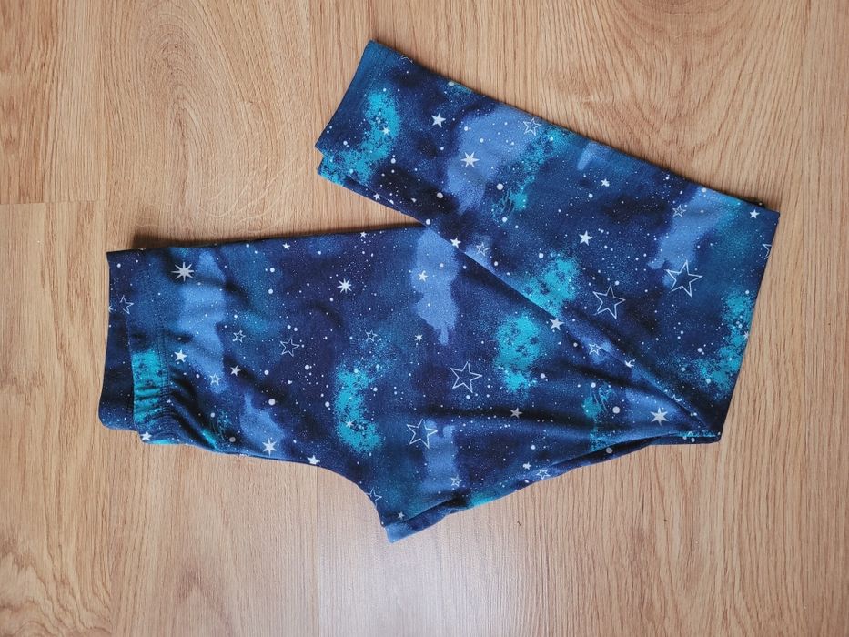 Legginsy galaxy galaktyka domowe sportowe spania piżama M 38 L 40