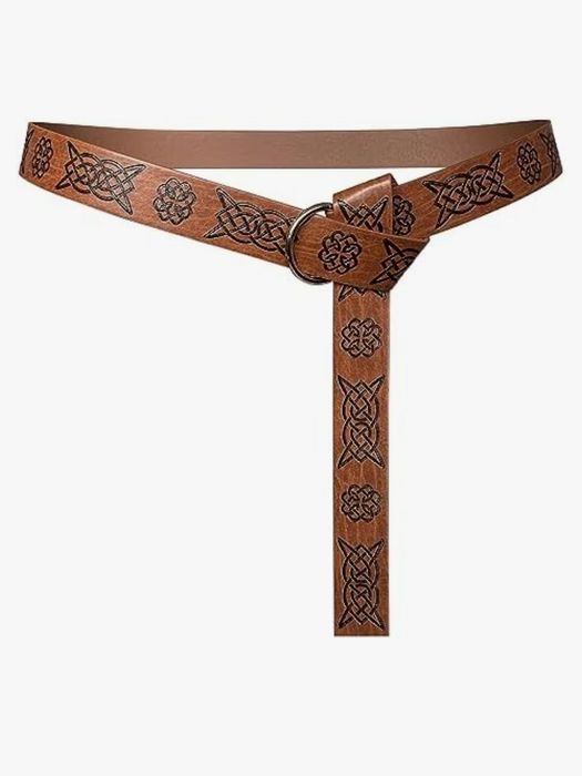 HiiFeuer Średniowieczny Wytłoczony Skórzany Pasek