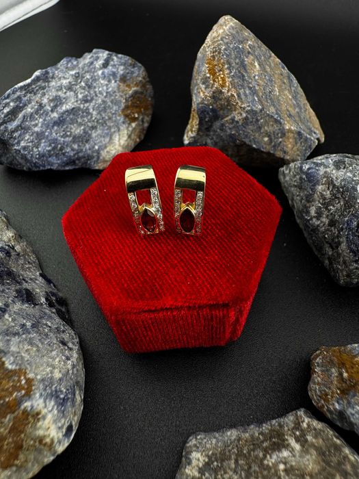 Złote Kolczyki Eleganckie | JAK NOWE | 585 | 2.90g (S)