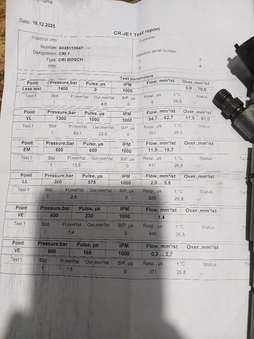 Форсунка м57 3.0