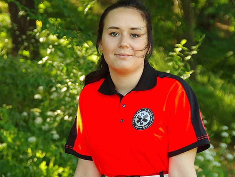 Koszulka Polo RATOWNIK damska FLUO (L)