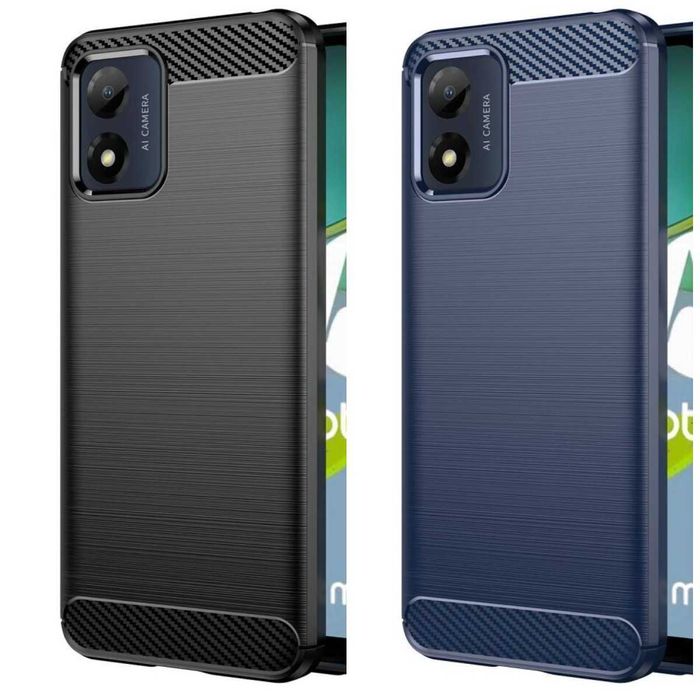 Противоударный чехол накладка для Motorola Е13 E14 карбон Мото Е14 Е13