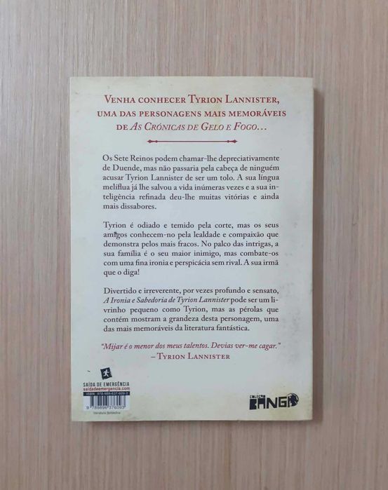A Ironia e Sabedoria de Tyrion Lannister (George R. R. Martin)