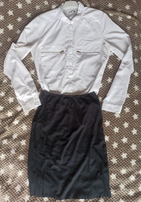 Zamszowa czarna spódnica