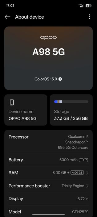 Vendo OPPO a98 igual a novo