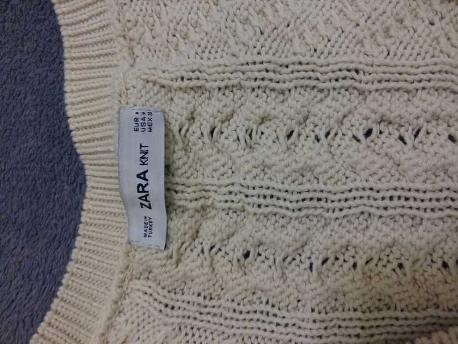 Zara sweter warkocze M