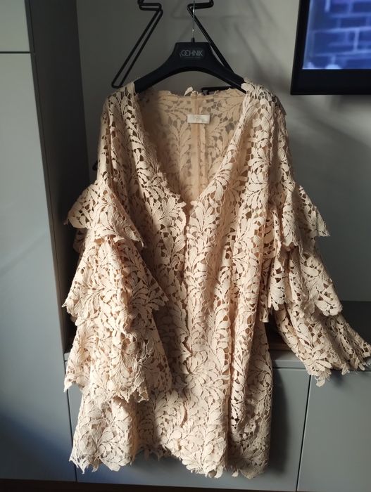 Lana Nguyen L-XL sukienka koronkowa ażurowa