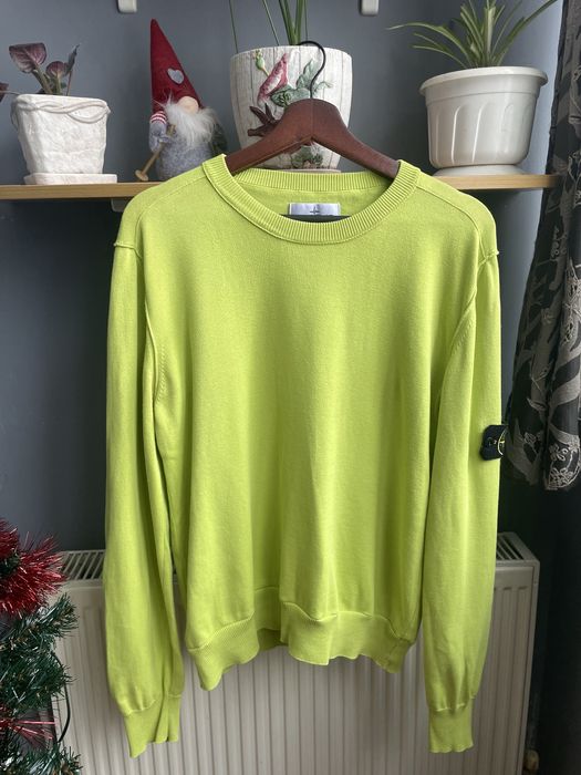 Оригінальний Трикотажний Светр Stone Island Зелений М