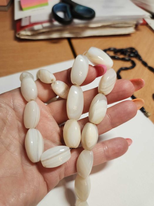 Białek korale z naturalnego kamienia 50 cm