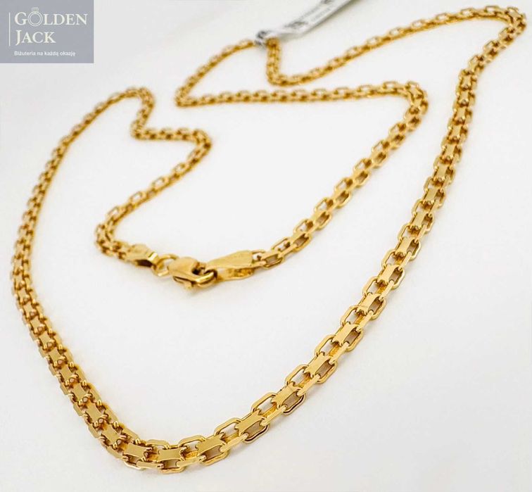 Złoty łańcuszek splot Bismark złoto pr. 585 waga 8 g długość 51 cm